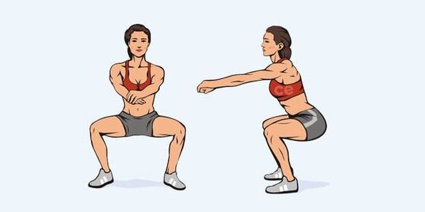 squats เพื่อลดน้ำหนักขา